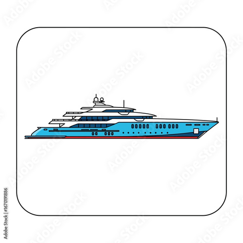 luxury yacht cruising the ocean showcasing opulence and cutting-edge design for travel advertising promoting upscale vacations and lavish lifestyles boating yachting
