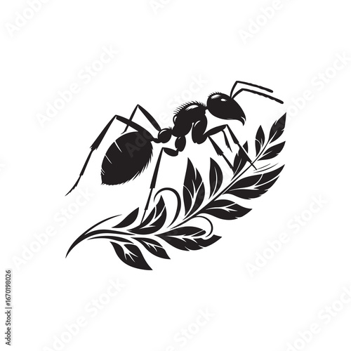 Worker Ant Vector Silhouette, Nature Graphic