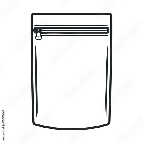 Transparent resealable plastic bag with zipper closure for storage and protection