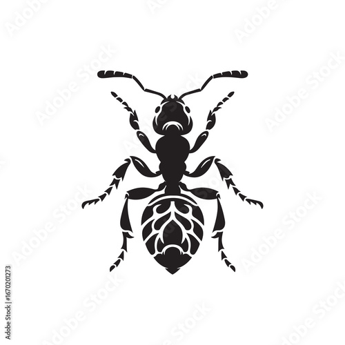 Worker Ant Vector Silhouette, Nature Graphic