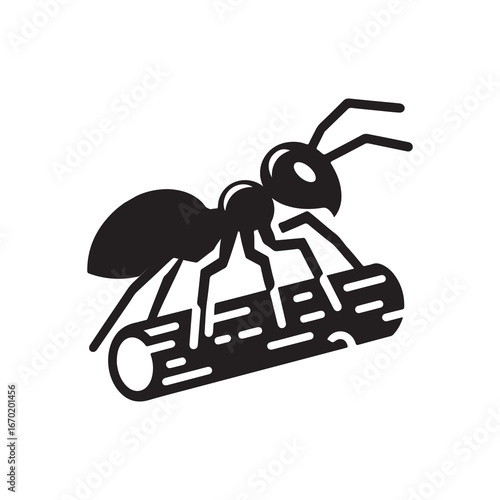 Worker Ant Vector Silhouette, Nature Graphic