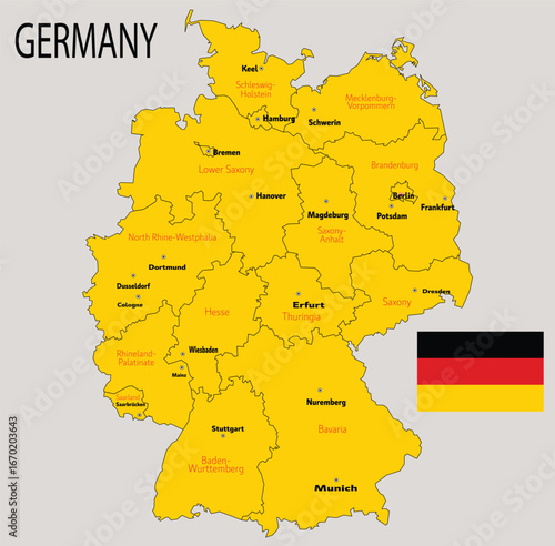 Detailed Germany map, High resolution Germany map, Printable Germany map, Vector Germany map, Outline map of Germany,
