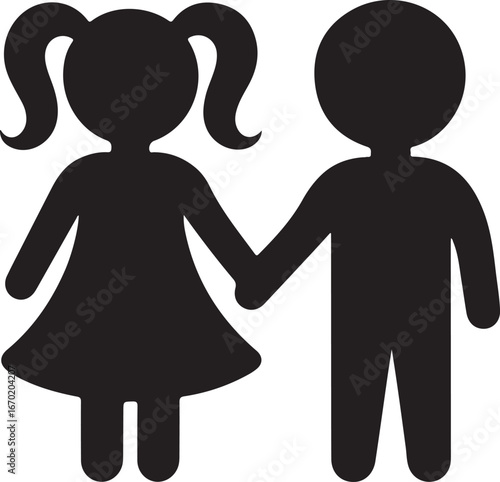 Girl and boy icon