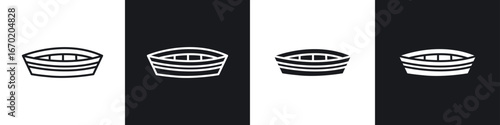 Wooden boat icon