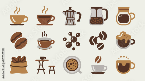  Collection Cafe Drink Cup Bean Espresso 