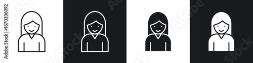 Student Girl icons graphic vectors