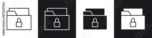 Secret folder icons graphic vectors