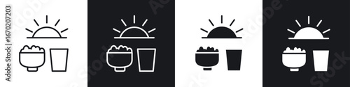 Sahur time icons graphic vectors