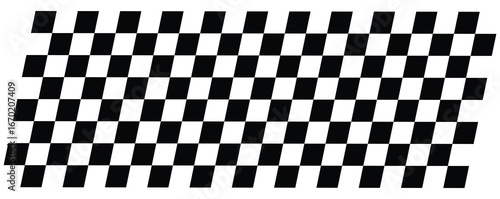Modern black and white checkered pattern background offering bold design elements.Black and white checker pattern vector illustration. Abstract checkered chessboard or checkerboard for game,