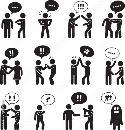 Man People Talking Thinking Conversation Thought Laughing Joking