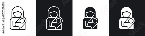 Postnatal care icons graphic vectors