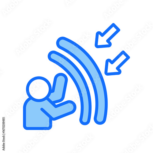 Resilience blue color icon