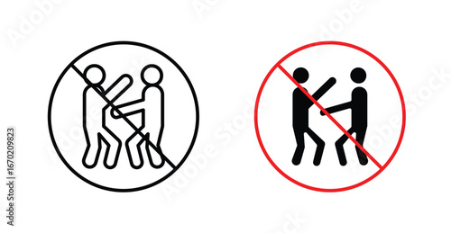 No fight sign graphic vectors
