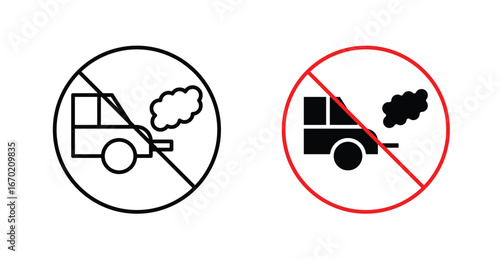 No exhaust gases sign graphic vectors