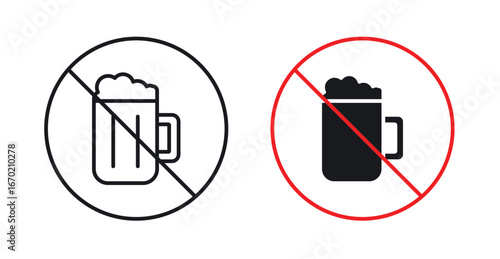 No alcohol sign graphic vectors