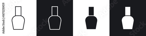 Nail polish icons graphic vectors