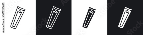 Nail clipper icons graphic vectors