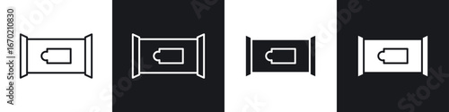 Makeup remover wipes icons graphic vectors