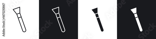 Makeup brush icons graphic vectors