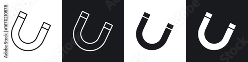 Magnet icons graphic vectors