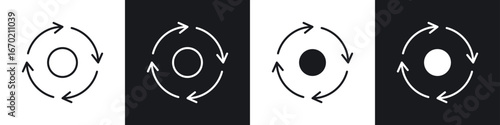 Life cycle icons graphic vectors