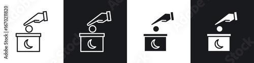 Infaq icons graphic vectors