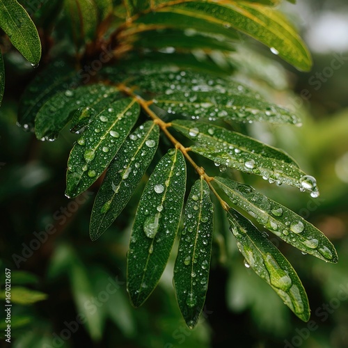 Close-up of wet leaves