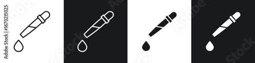 Dropper pipette icons graphic vectors