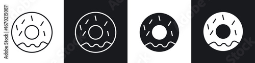 Doughnut icons graphic vectors