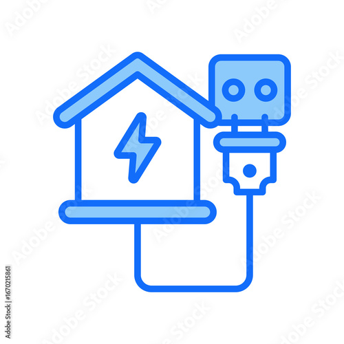 Energy Load blue color icon