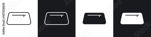 Cosmetic bag icons graphic vectors