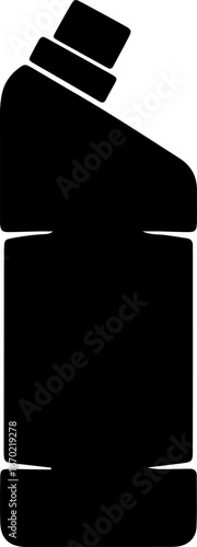 Cleaning Supplies Bleach Bottle Icon -  Household Cleaning Product Silhouette