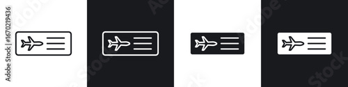 Air tickets icons graphic vectors