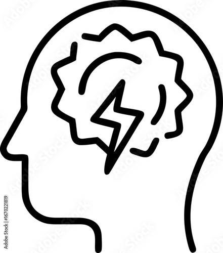 mental health vector icon on white or transparent background. mental health or stress icons items. Stroke icon collections. Editable Stroke icon collection.