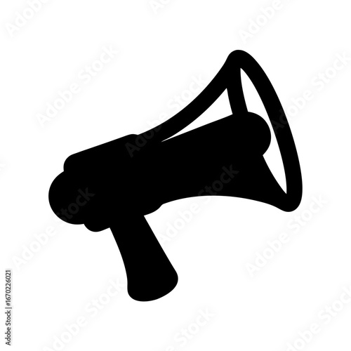 A Black and White Image of a Classic Megaphone or Loudspeaker