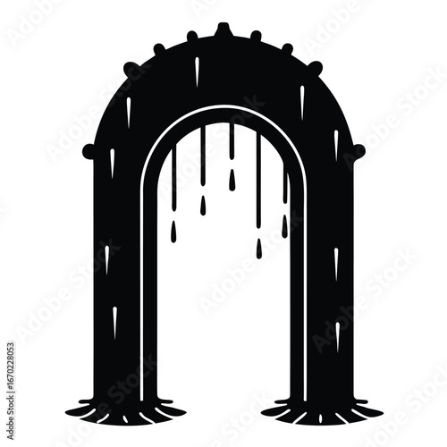 vector illustration of a gate