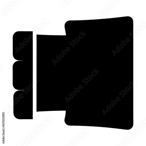 Abstract black silhouette of a bed with pillows and rectangular frame