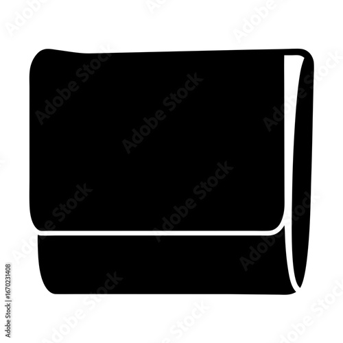 Black and White Newspaper Icon Representing Information and Communication Delivery