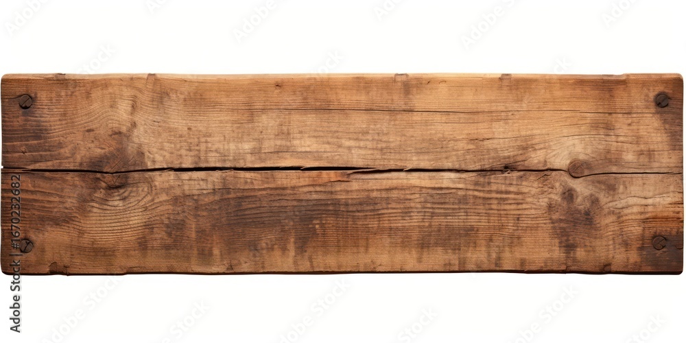Naklejka premium Piece of wood empty sign hardwood indoors texture.