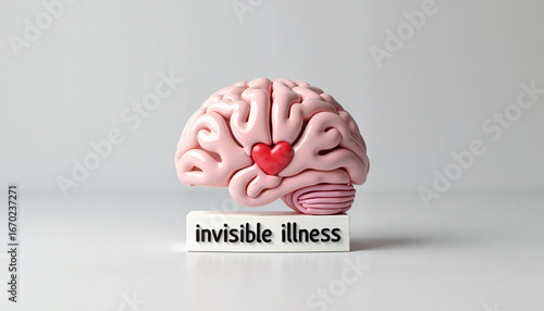 Brain model symbolizing invisible illness awareness
