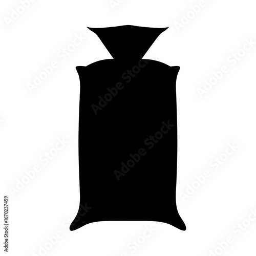 Silhouette of a Tied Sack, Simple and Dramatic with Strong Contrast