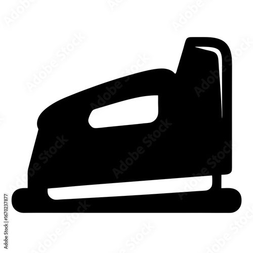Silhouette of a power tool, specifically a jigsaw for cutting wood