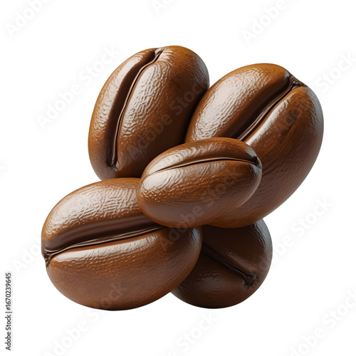 3D icon of coffee bean pair hugging, friendship mood