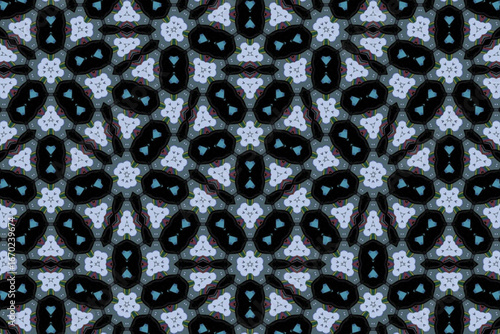 Seamless Luxury Graphic Textile Art Template Perspective Design Decoration Tile Texture Symmetric Endless Fashion Background Cloth Geometric Digital Shape Wallpaper Visual Interior Fabric Pattern.