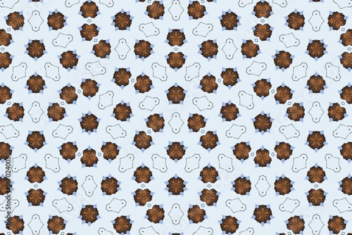 Seamless Luxury Graphic Textile Art Template Perspective Design Decoration Tile Texture Symmetric Endless Fashion Background Cloth Geometric Digital Shape Wallpaper Visual Interior Fabric Pattern.