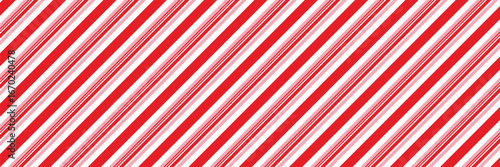 Candy cane Christmas background, peppermint diagonal stripes print seamless pattern
