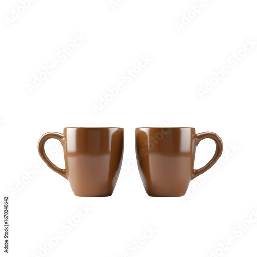 3D icon of coffee mugs clinking, friendship theme