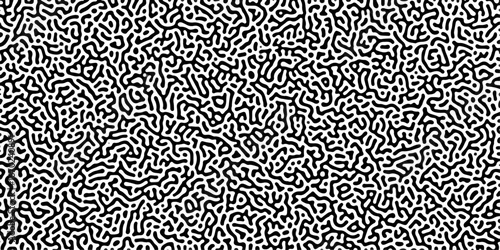 Abstract Reaction-diffusion Turing pattern natural texture gray gradient color scheme. Linear design with biological algorithm psychedelic background. Reaction-diffusion or truing patter