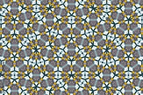 Seamless Luxury Graphic Textile Art Template Perspective Design Decoration Tile Texture Symmetric Endless Fashion Background Cloth Geometric Digital Shape Wallpaper Visual Interior Fabric Pattern.