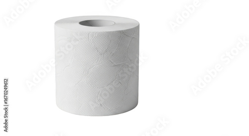 Roll of toilet paper isolated on transparent background